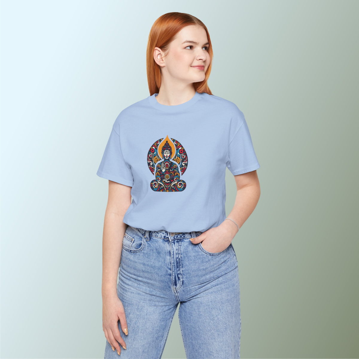 Budha symbol of Peace Printed Tshirt - Image 7