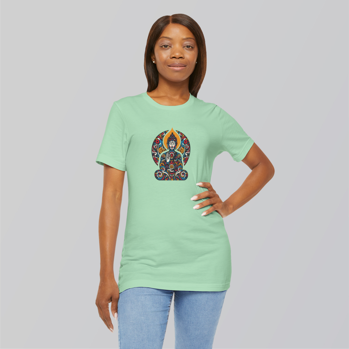 Budha symbol of Peace Printed Tshirt - Image 8