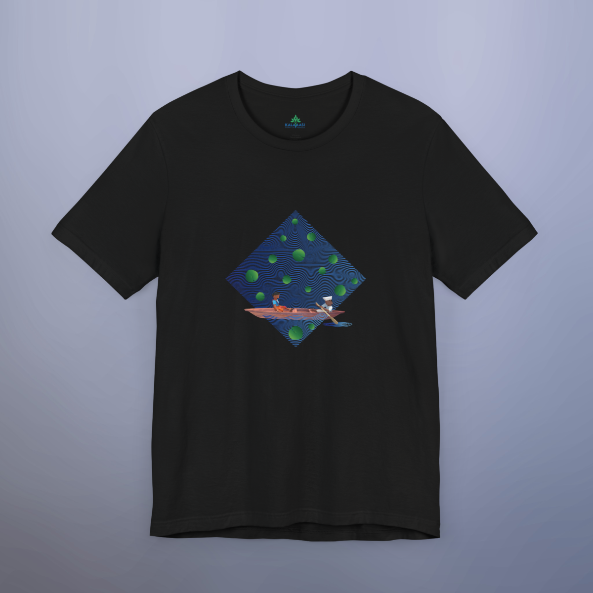 Boat wave lines Printed t-shirt - Image 2