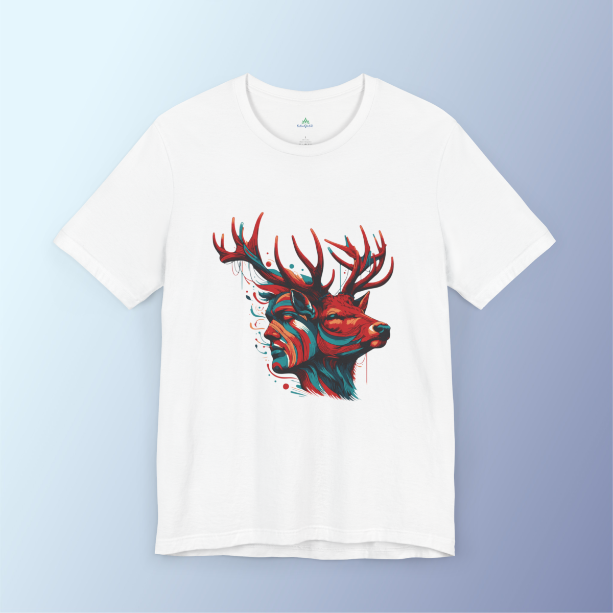 Deer n Human Design Printed Tshirt - Image 4