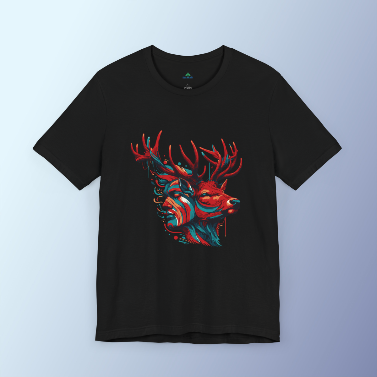 Deer n Human Design Printed Tshirt - Image 5