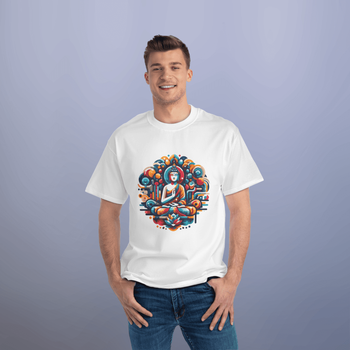 Buddha With Inner Peace Printed Tshirt