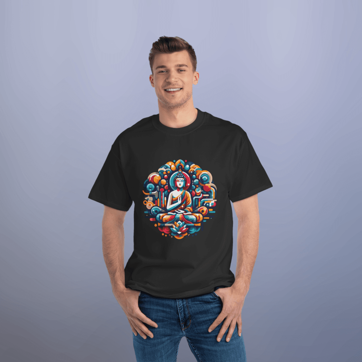 Buddha With Inner Peace Printed Tshirt - Image 4