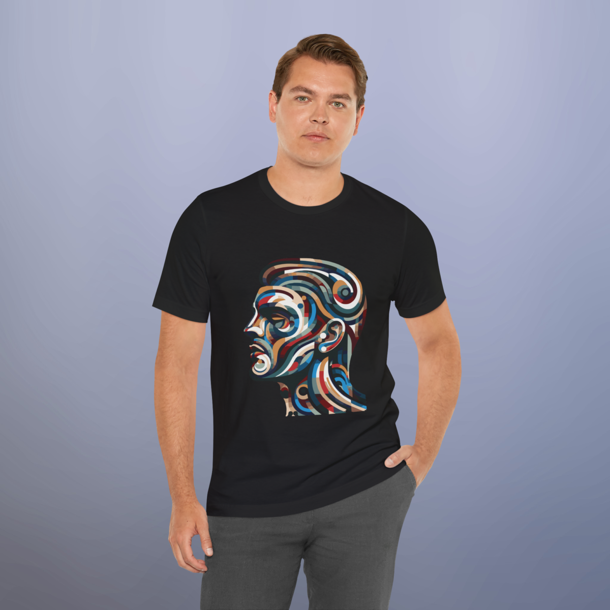 Boy Face Mask Abstract Men's Printed t-shirt