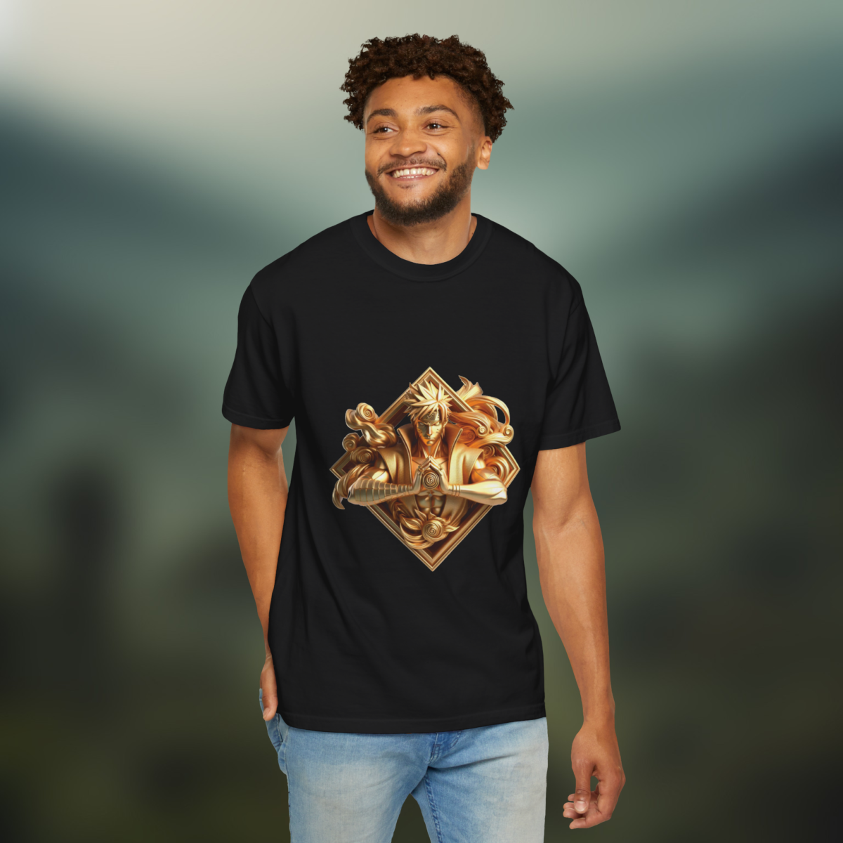 Naruto Gold 3D Printed Tshirt