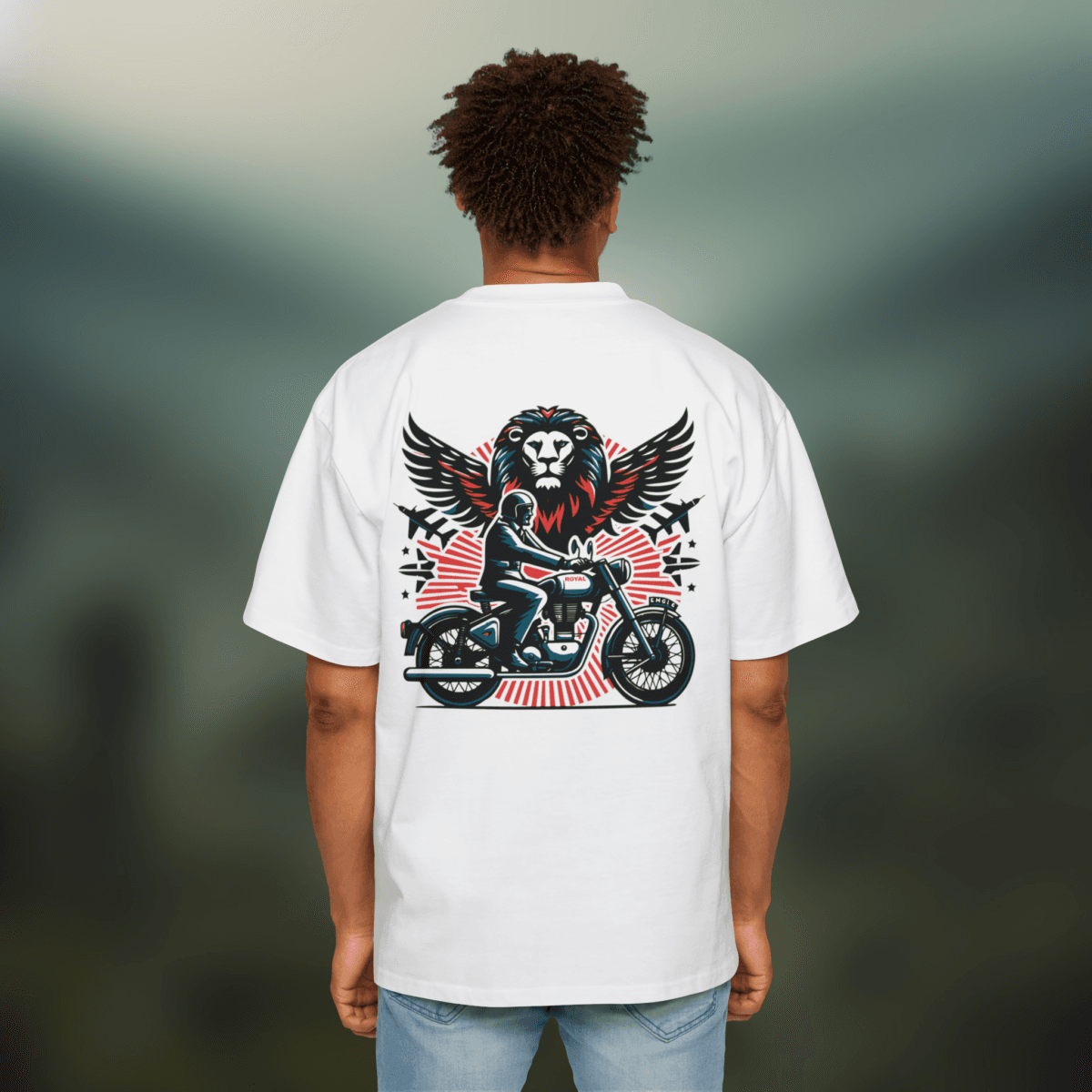 Roaring Bullet Gun Over sized T shirt - Image 3