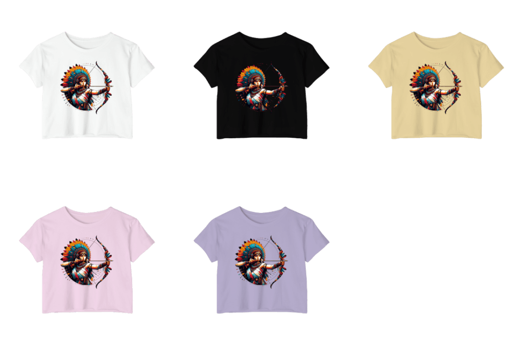 Kawai Fighter girl Crop Tshirt - Image 3