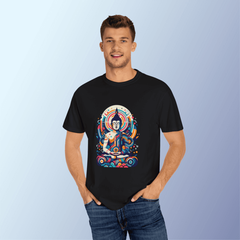 Buddha in Yoga Mudra Printed Tshirt