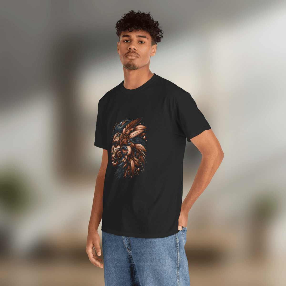 Tribal Brown Printed t-shirt