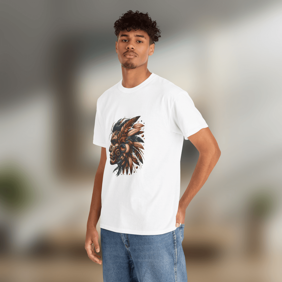 Tribal Brown Printed t-shirt - Image 2