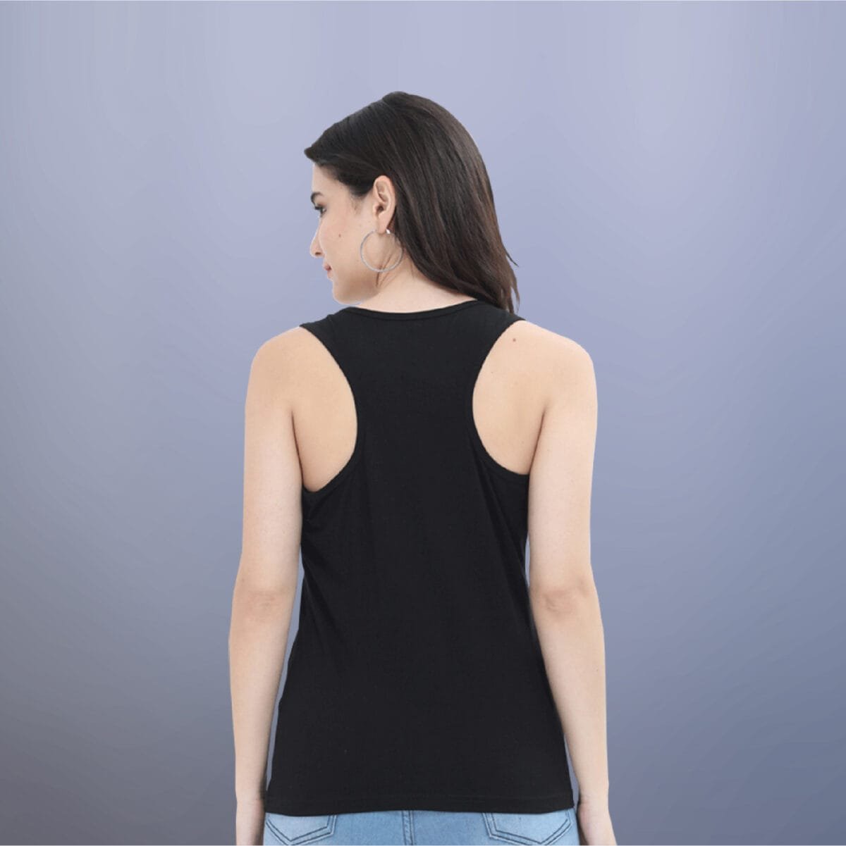 Floating hair Women's Sleeveless Cotton Tank Top - Image 2