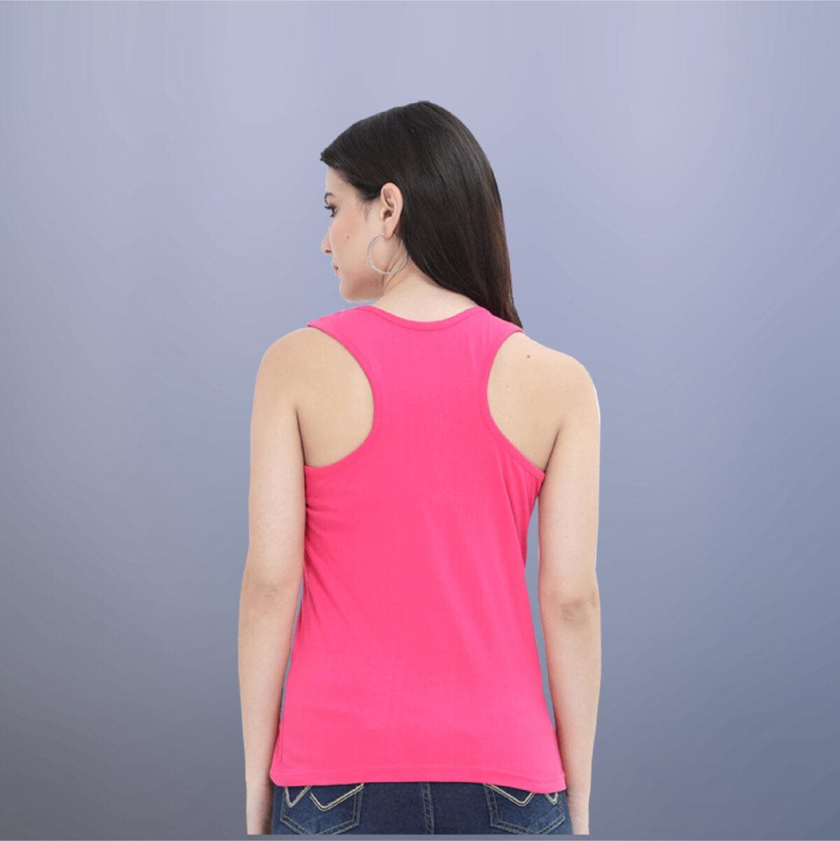 Floating hair Women's Sleeveless Cotton Tank Top - Image 4