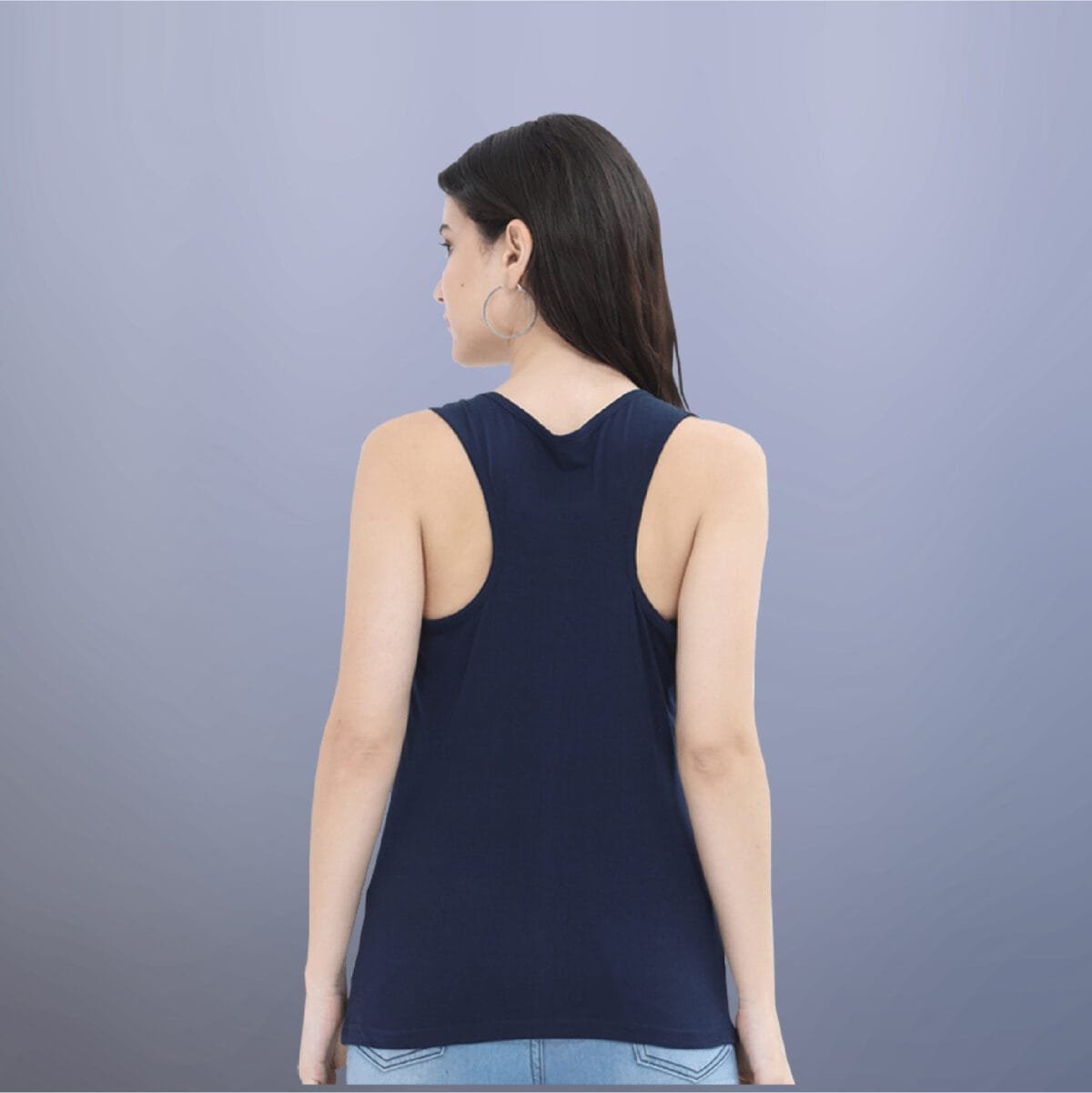 Floating hair Women's Sleeveless Cotton Tank Top - Image 6