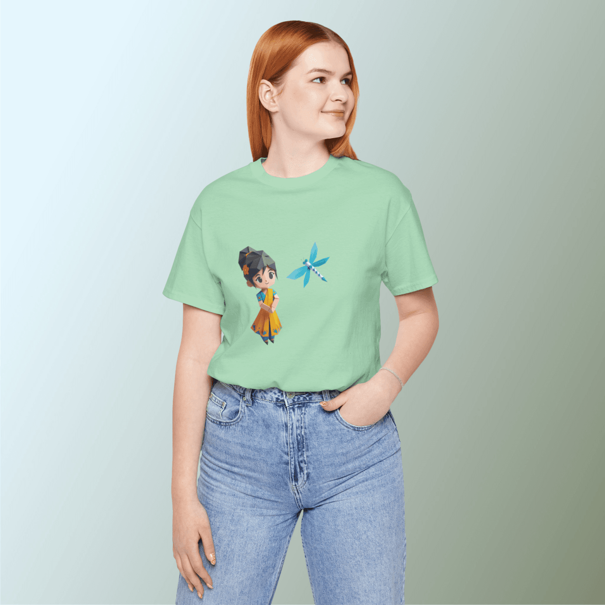Her Dragonfly Printed Tshirt