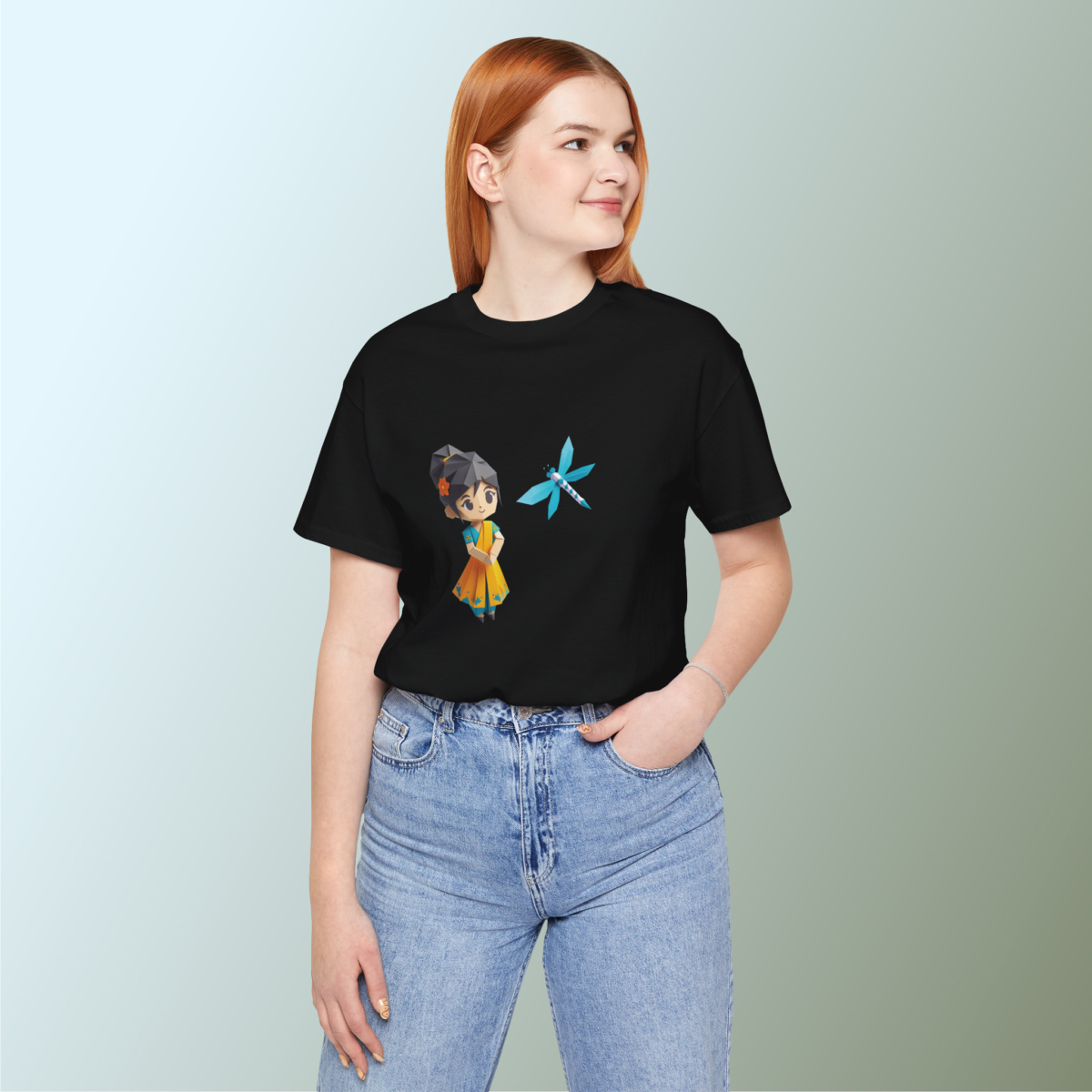 Her Dragonfly Printed Tshirt - Image 2