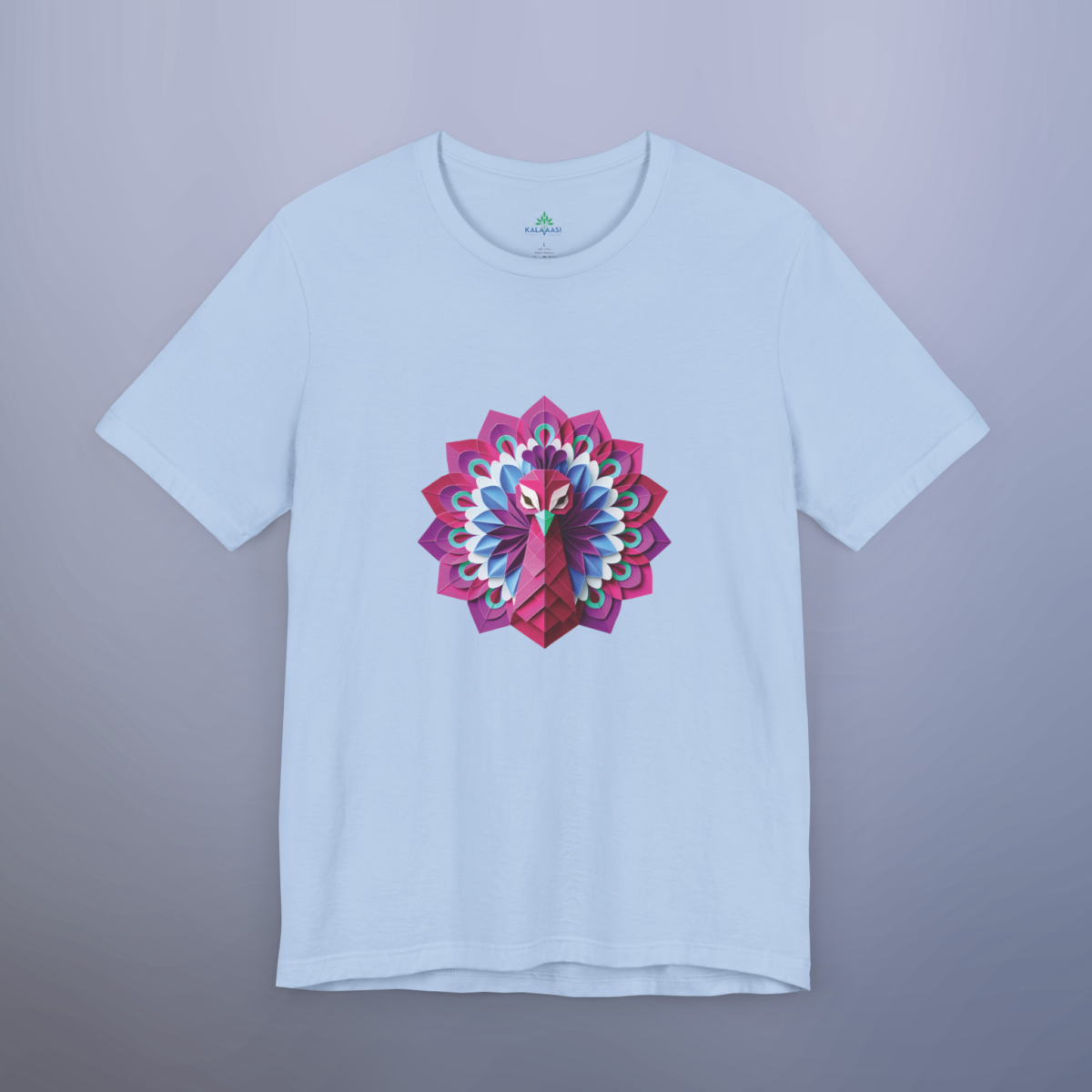 Pink Peacock Printed Tshirt - Image 2