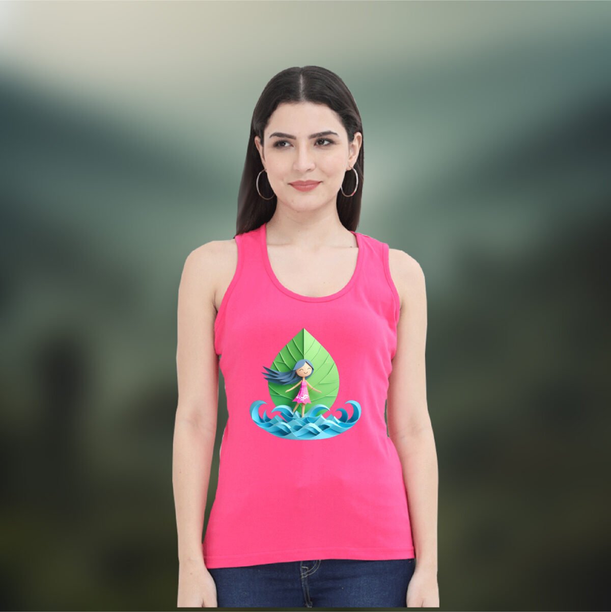 Seashore Women's Sleeveless Cotton Tank Top - Image 4
