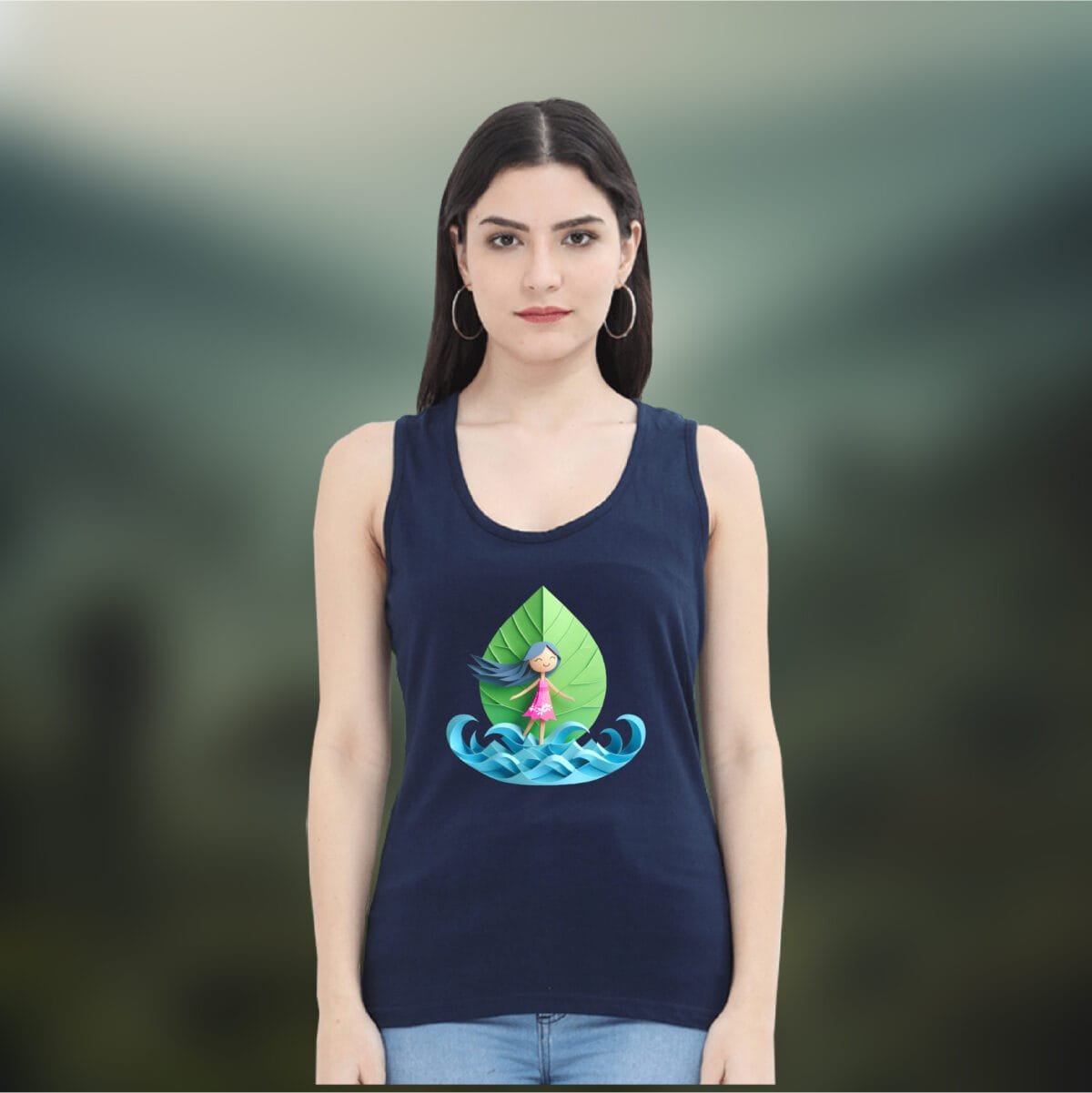 Seashore Women's Sleeveless Cotton Tank Top - Image 6