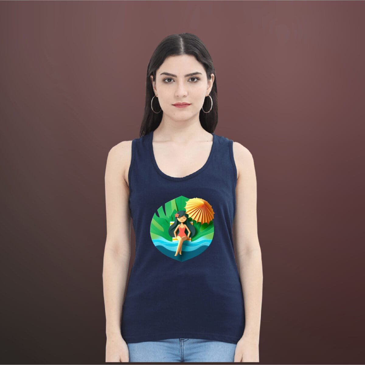Tropical Thread Women's Sleeveless Cotton Tank Top - Image 2