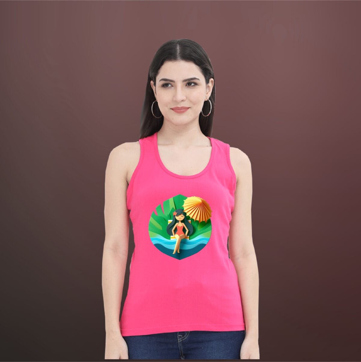 Tropical Thread Women's Sleeveless Cotton Tank Top - Image 4