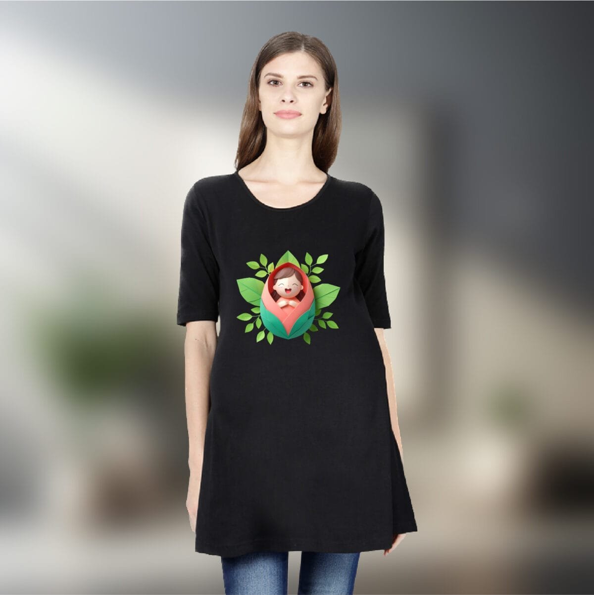 Future Fighter Women's Cotton Maternity Dress - Image 4