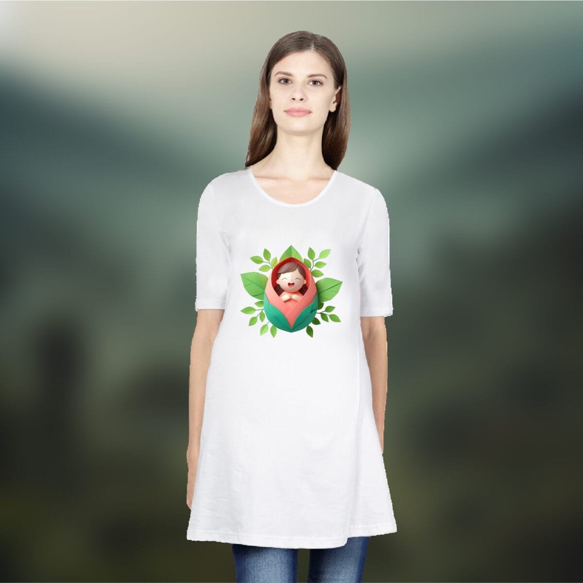 Future Fighter Women's Cotton Maternity Dress - Image 8