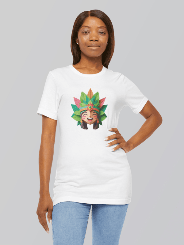 Women tribal face origami Printed Tshirt
