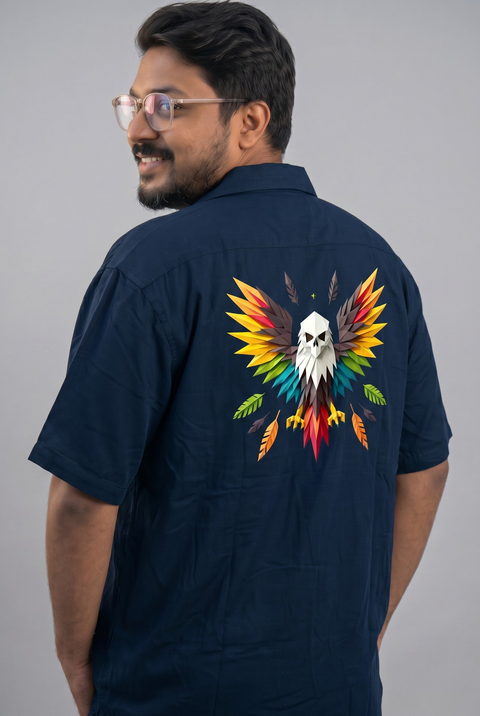 Home Ghost Bird Oversized Cotton Shirt