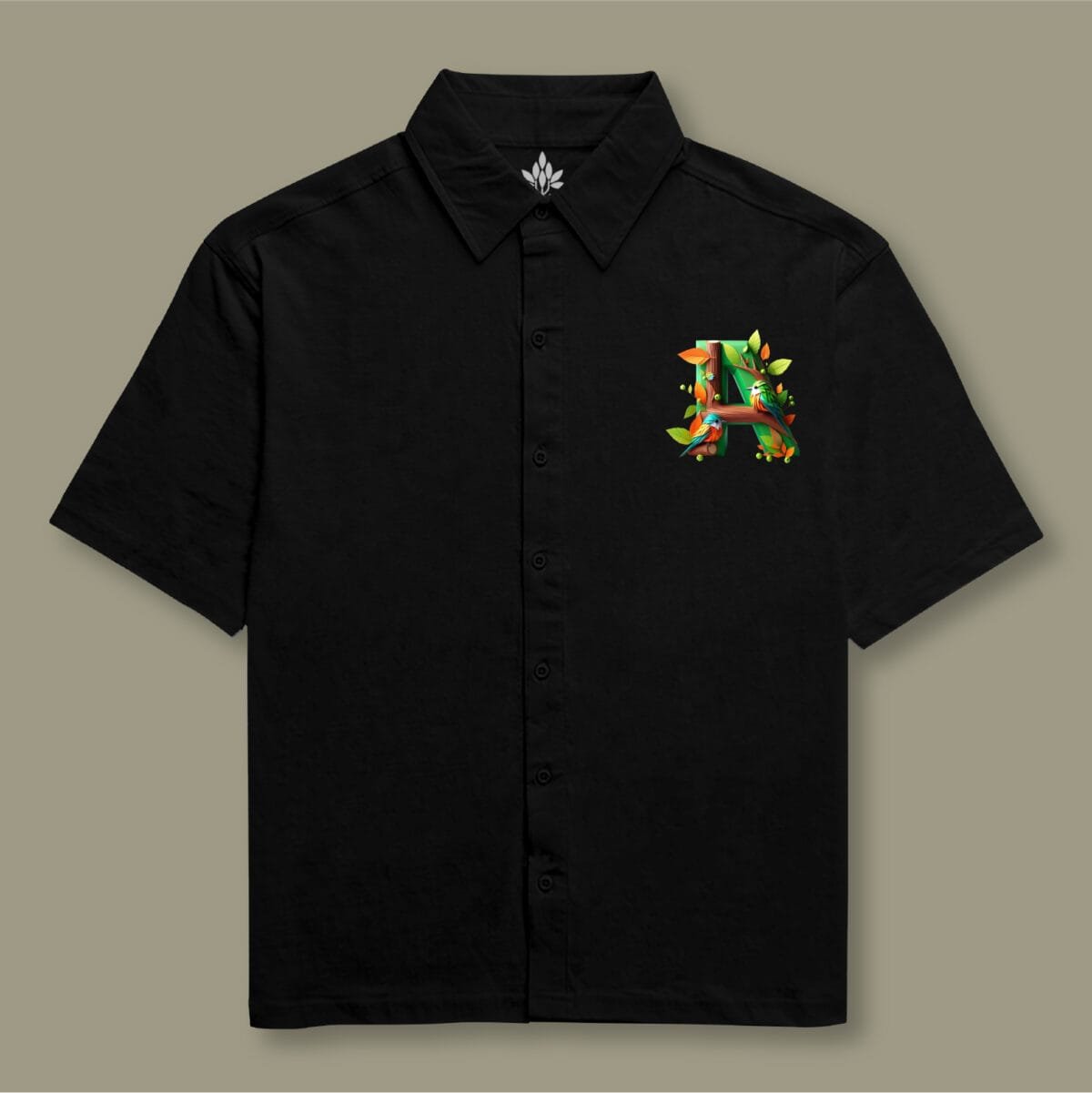 Alphabet A Oversized Cotton Shirt – 240 GSM - Image 10