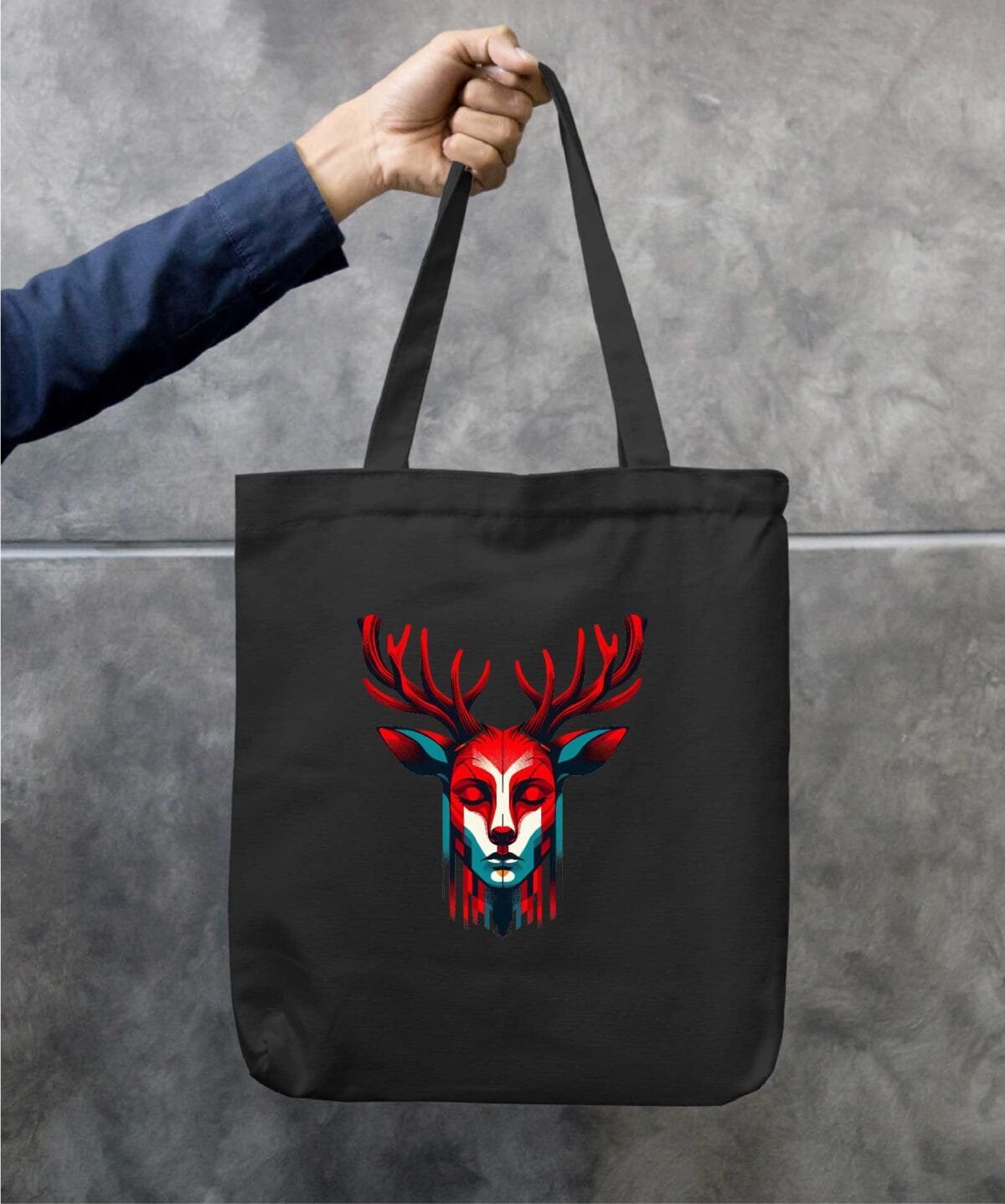 Deer Human Eco-Friendly Cotton Canvas Tote Bag – Stylish & Durable - Image 4