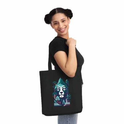 King of Jungle Eco-Friendly Cotton Canvas Tote Bag – Stylish & Durable
