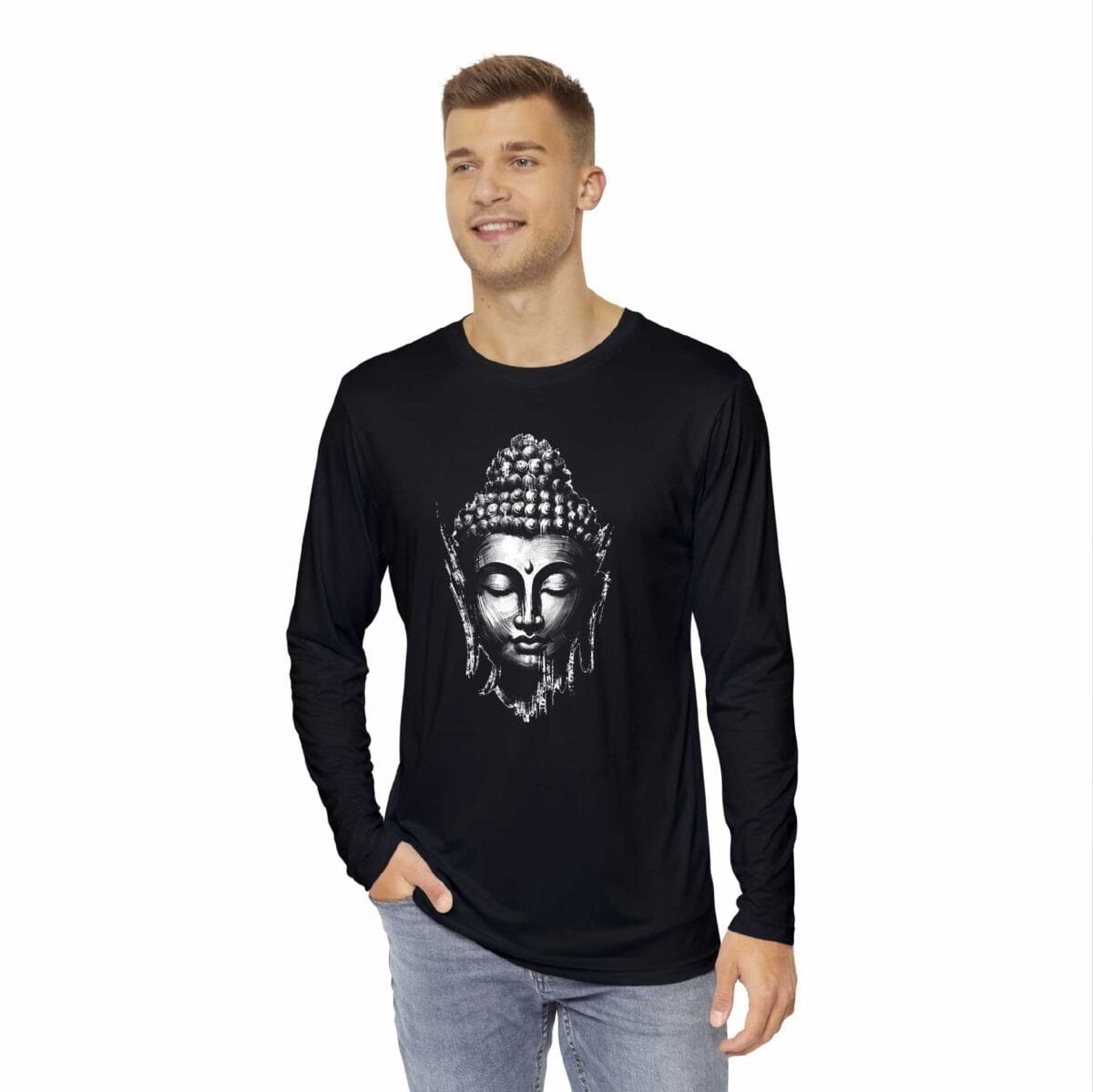Buddha Paint Full Sleeve T-Shirt – 180 GSM | 100% Super Combed Cotton - Image 6