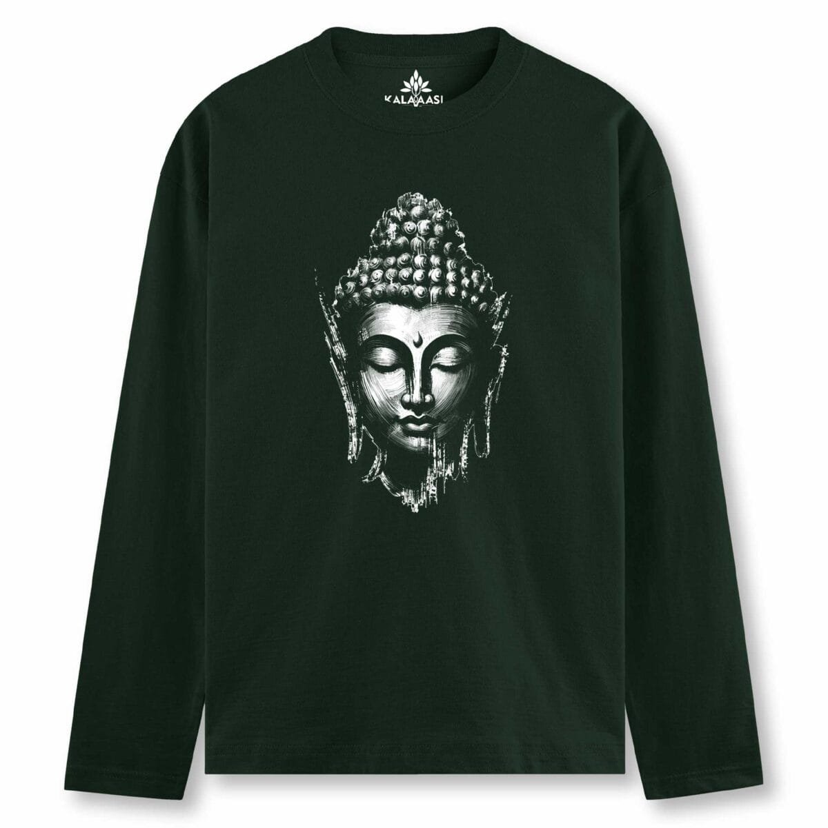 Buddha Paint Full Sleeve T-Shirt – 180 GSM | 100% Super Combed Cotton - Image 2
