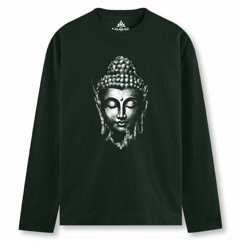 Buddha Paint Full Sleeve T-Shirt – 180 GSM | 100% Super Combed Cotton - Image 2