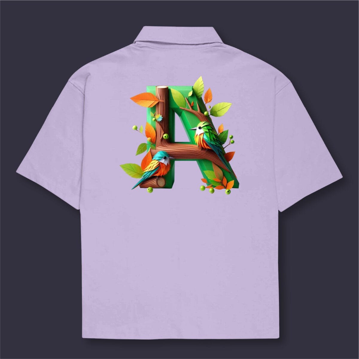 Alphabet A Oversized Cotton Shirt – 240 GSM - Image 9
