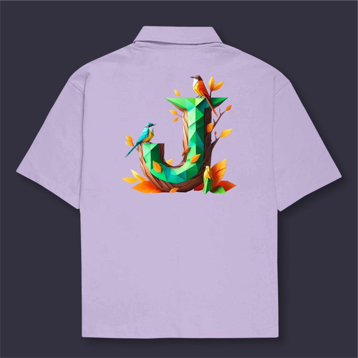 Alphabet J Oversized Cotton Shirt - Image 10