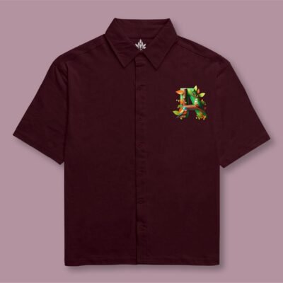 Alphabet A Oversized Cotton Shirt – 240 GSM