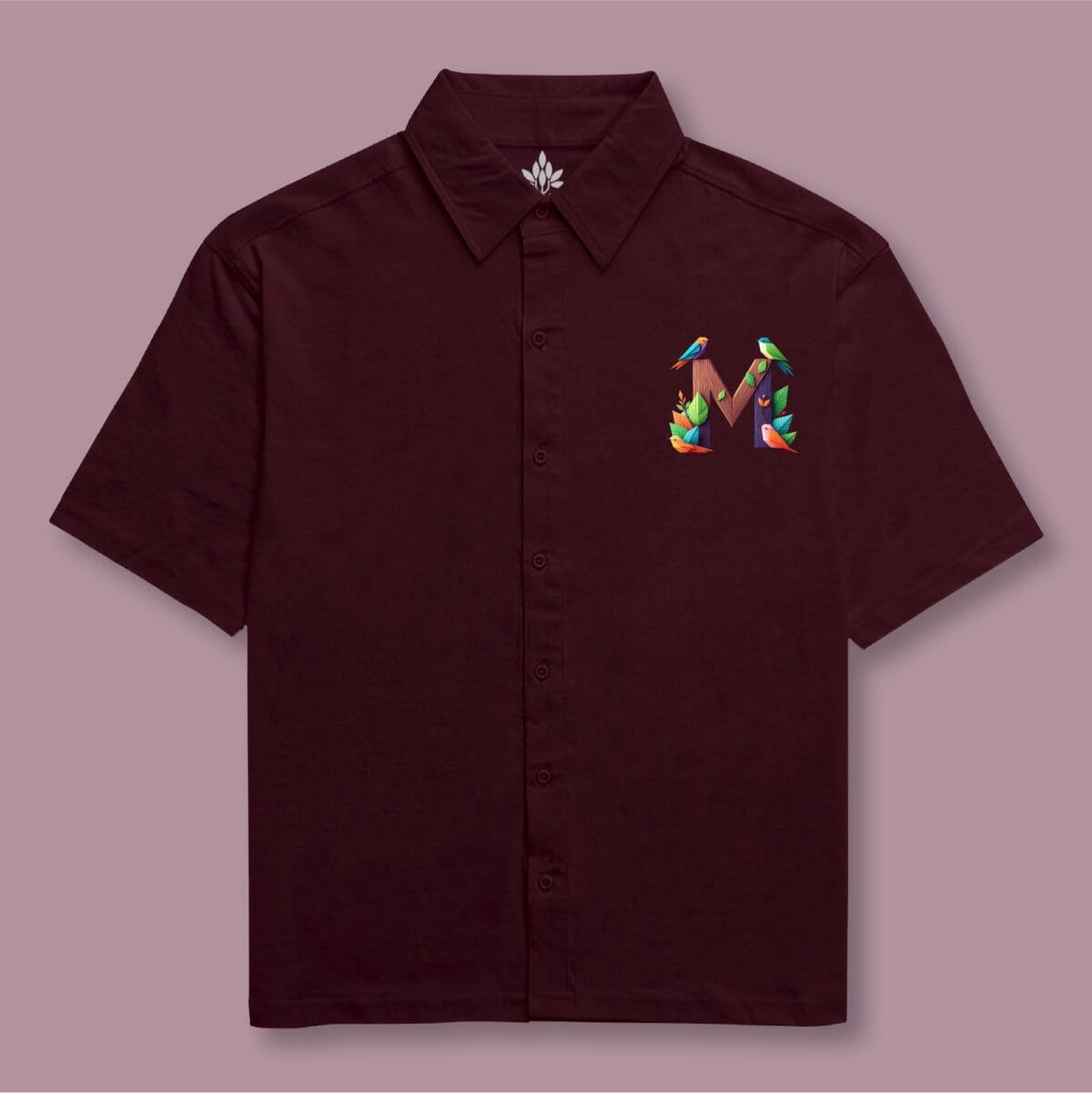 Alphabet M Oversized Cotton Shirt - Image 7