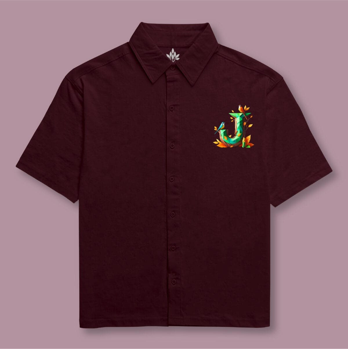 Alphabet J Oversized Cotton Shirt - Image 7