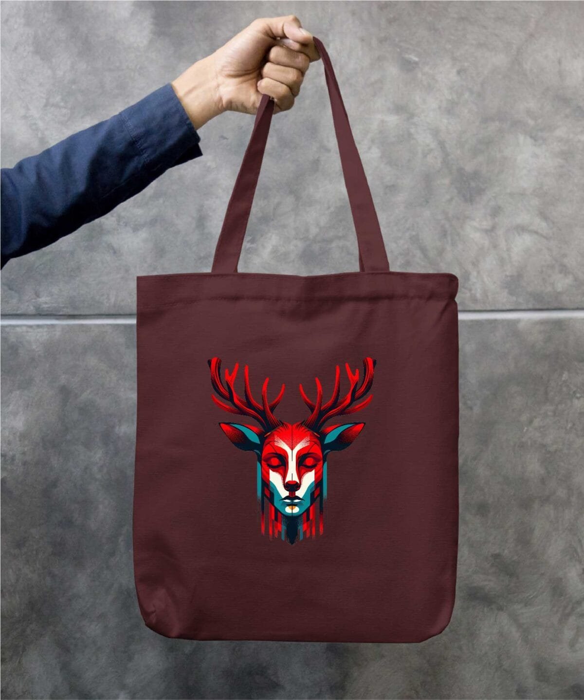 Deer Human Eco-Friendly Cotton Canvas Tote Bag – Stylish & Durable - Image 8