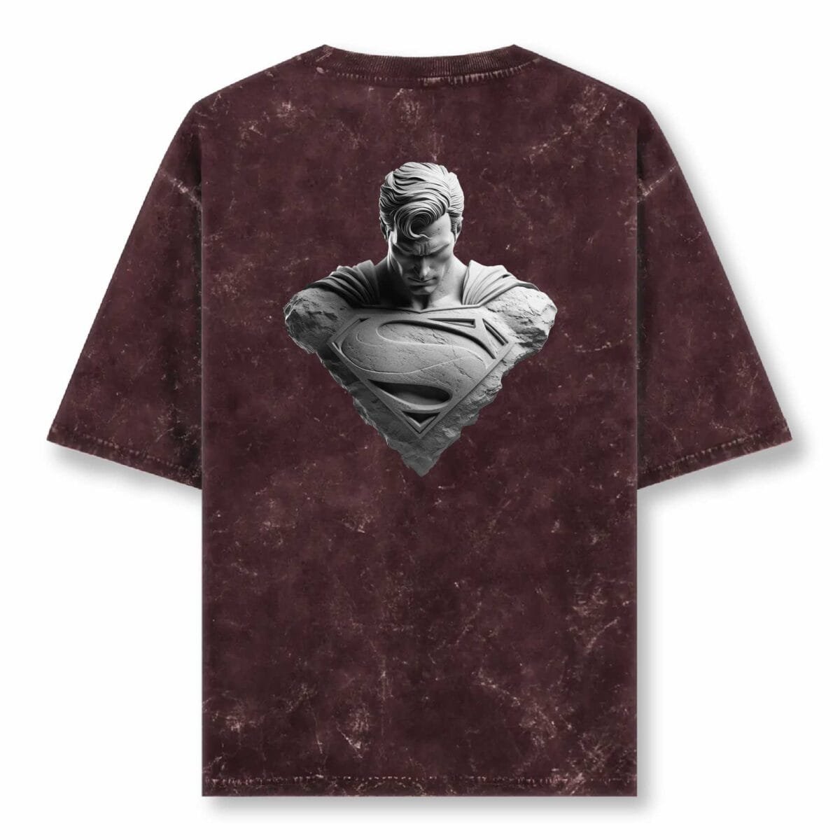 Superman Acid Wash Oversized T-Shirt – 240 GSM | 100% Super Combed Cotton