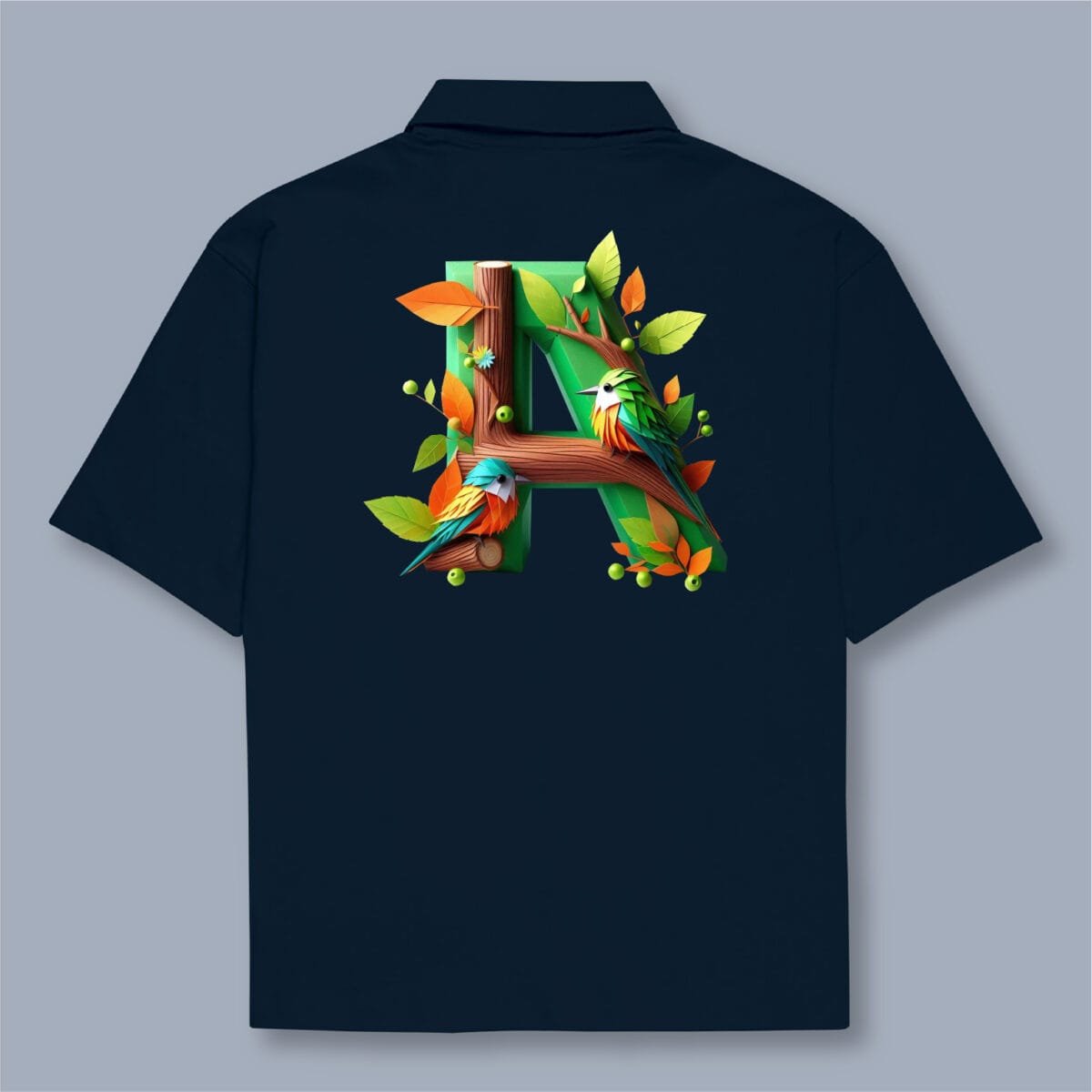 Alphabet A Oversized Cotton Shirt – 240 GSM - Image 7