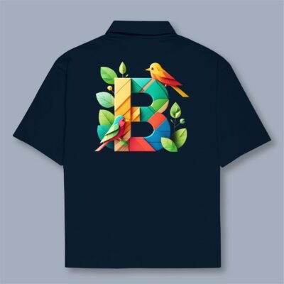 Alphabet B Oversized Cotton Shirt