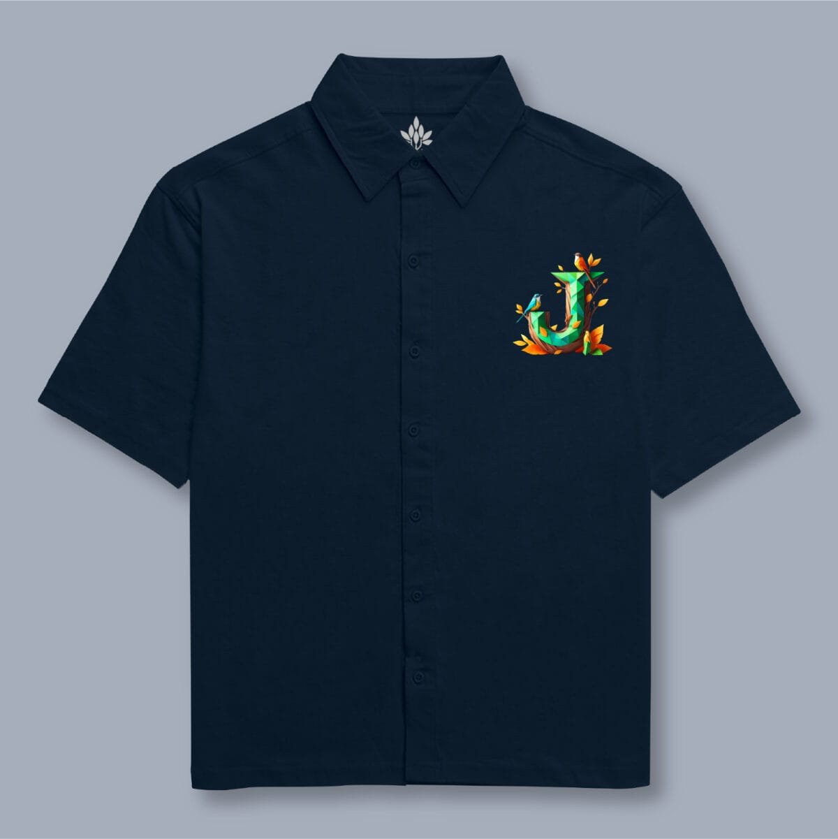 Alphabet J Oversized Cotton Shirt - Image 5
