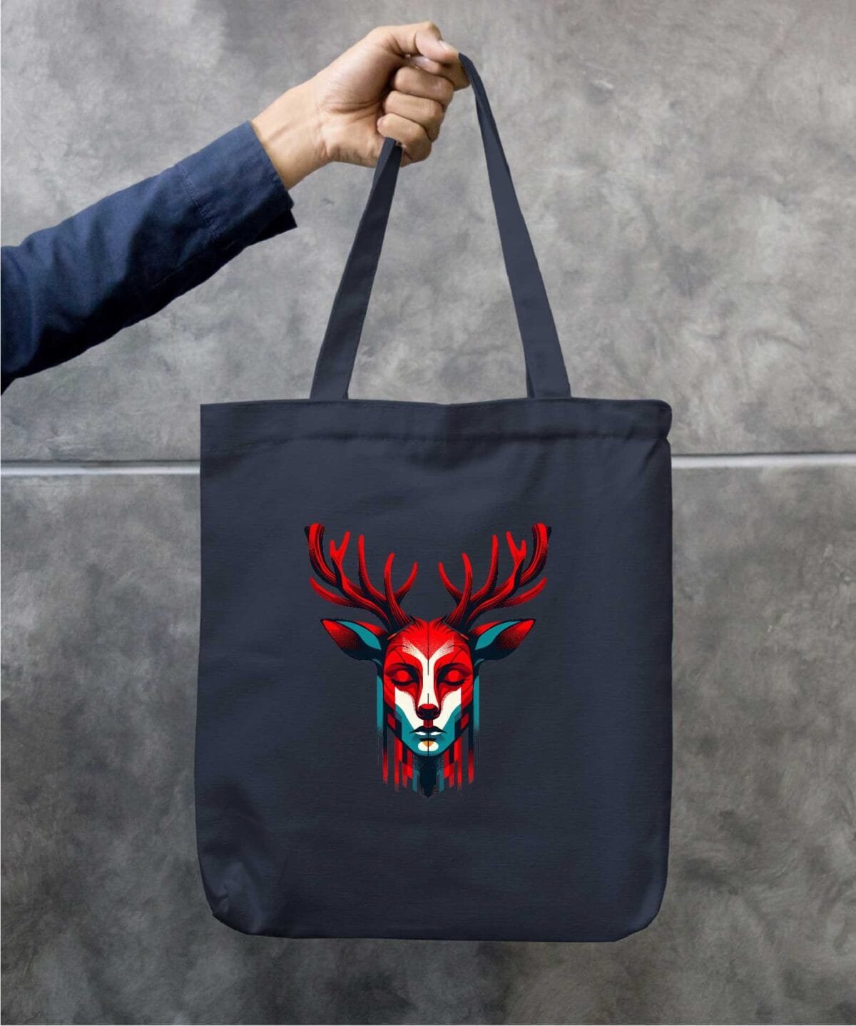 Deer Human Eco-Friendly Cotton Canvas Tote Bag – Stylish & Durable - Image 7