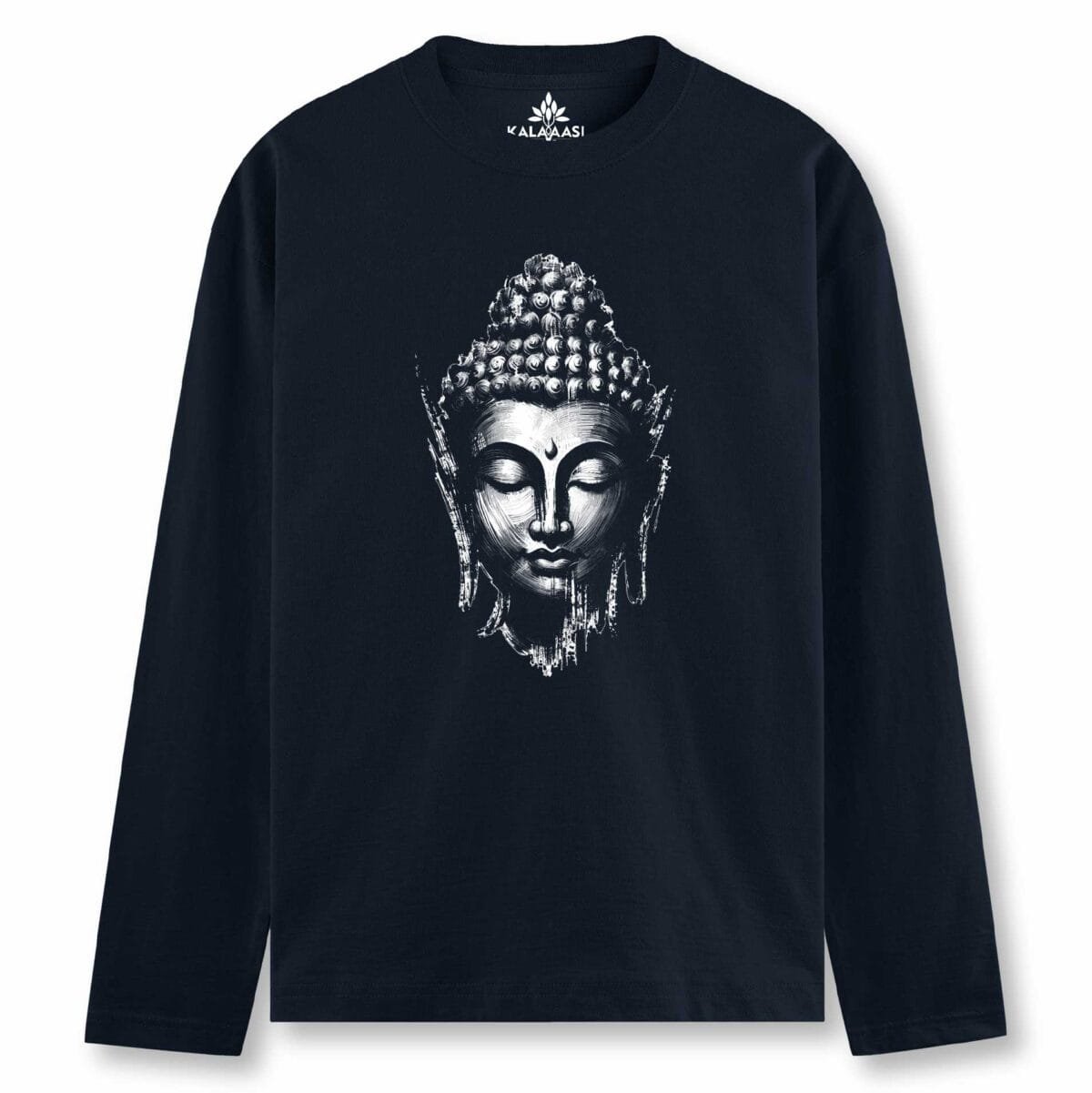 Buddha Paint Full Sleeve T-Shirt – 180 GSM | 100% Super Combed Cotton - Image 3