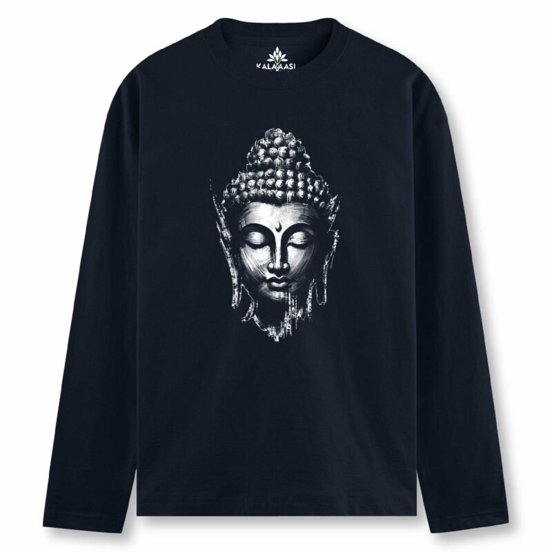 Buddha Paint Full Sleeve T-Shirt – 180 GSM | 100% Super Combed Cotton - Image 3
