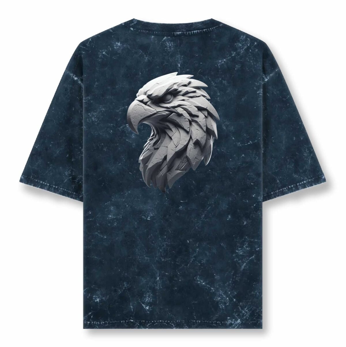 Eagle Sculpt Acid Wash Oversized T-Shirt – 240 GSM | 100% Super Combed Cotton