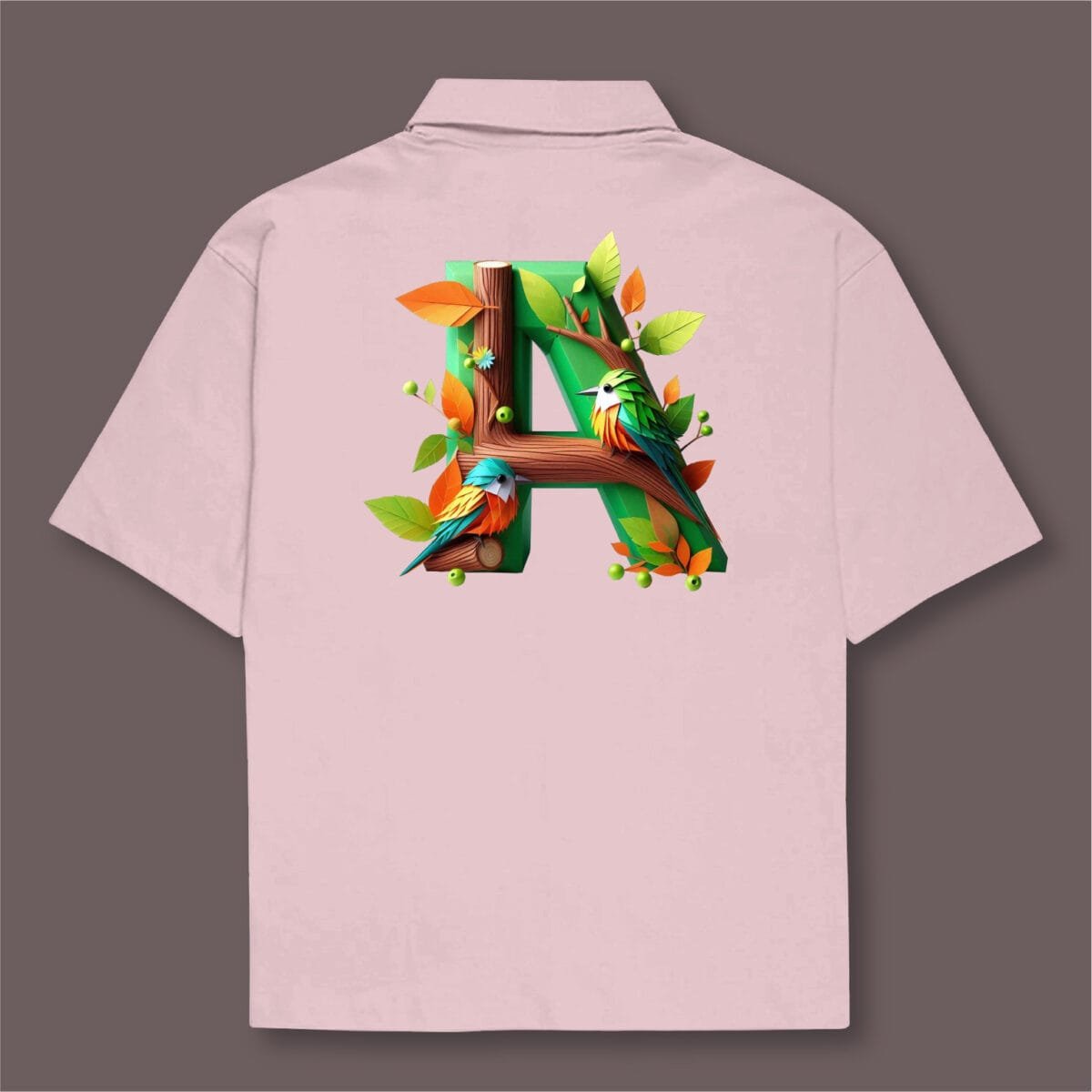 Alphabet A Oversized Cotton Shirt – 240 GSM - Image 5