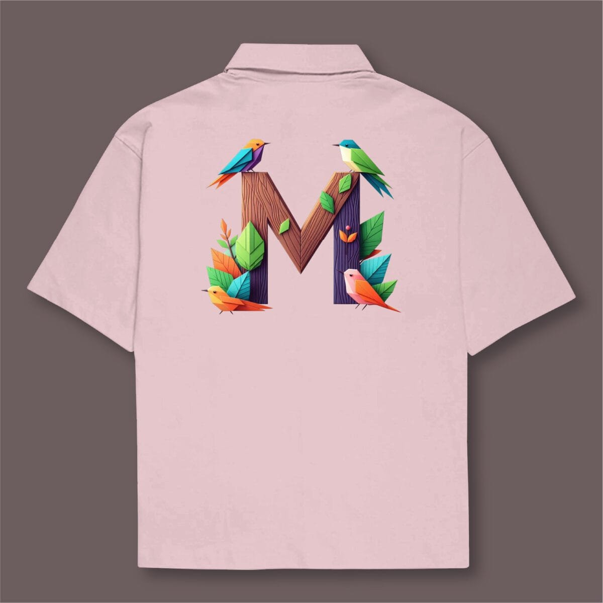 Alphabet M Oversized Cotton Shirt - Image 10